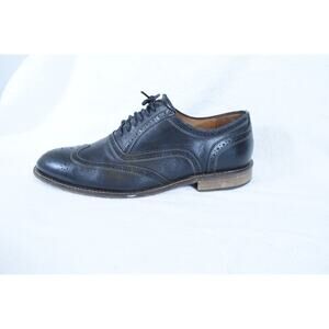 Massimo Matteo Firenze Black Wingtips Sz 10W Brogue Men's Dress Shoes #6650